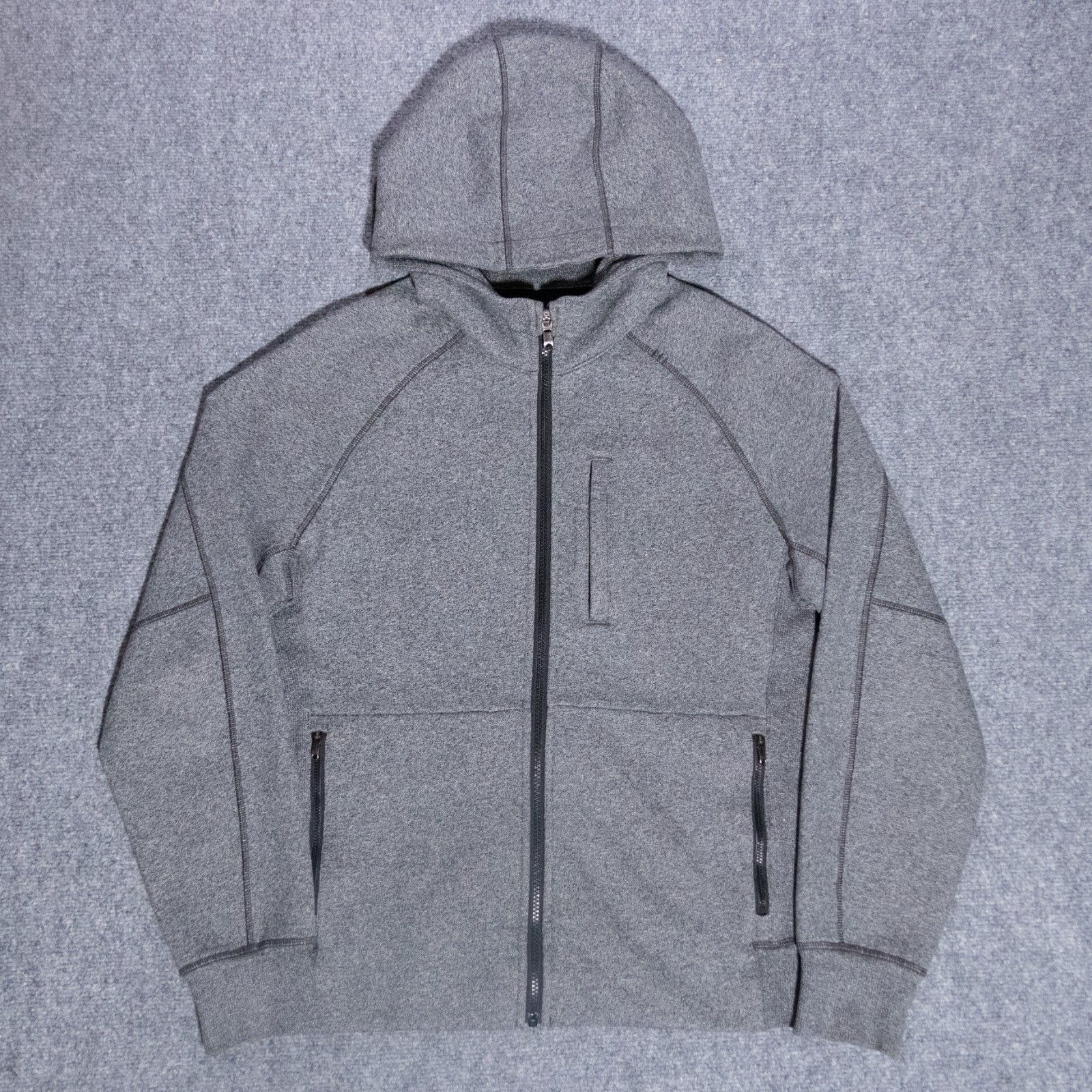Lululemon Best Coast Full Zip Gray Heavyweight Hoodie Jacket Men's Medium Gym
